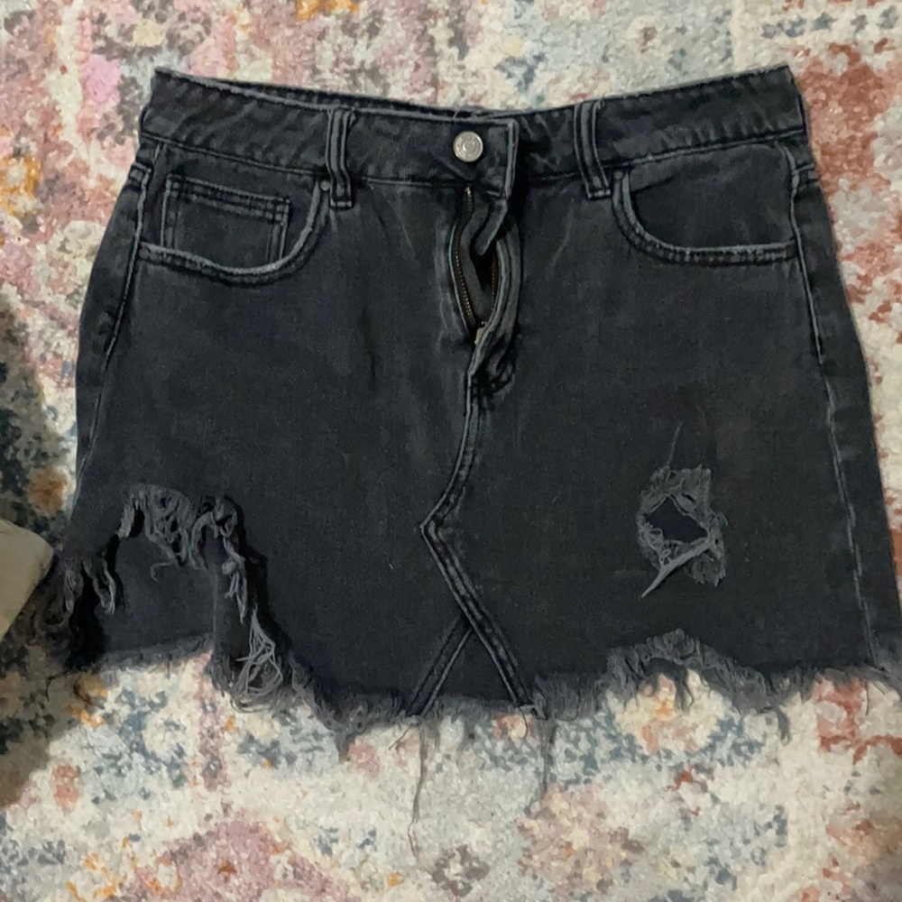 Black Jean Skirt